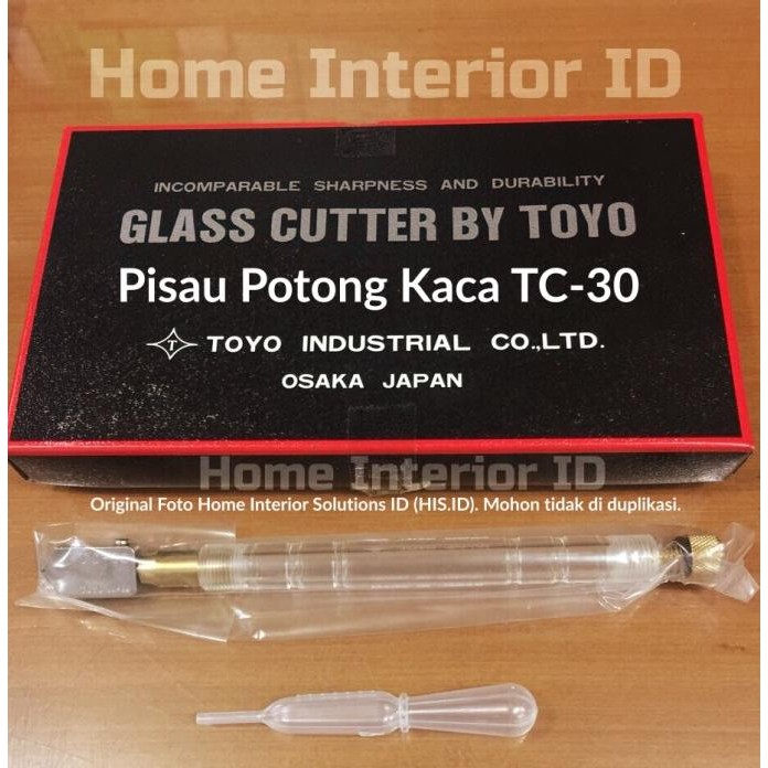 

Berkualitas Pisau Potong Kaca TOYO TC 30 ASLI Made in Japan (Glass Cutter)
