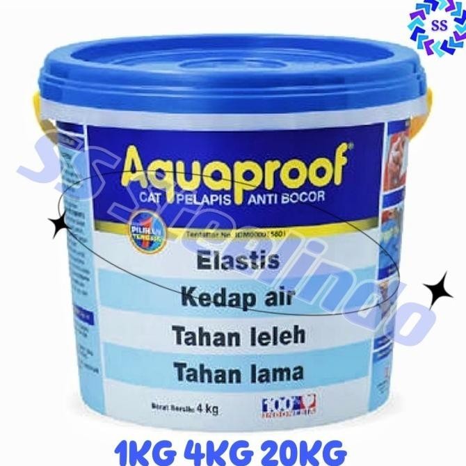 

AQUAPROOF CAT PELAPIS ANTI BOCOR (1 KG, 4 KG , 20 KG) ABU-ABU ORIGINAL