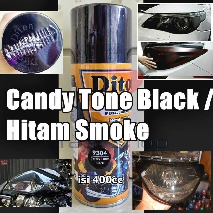 CAT PILOX DITON PREMIUM CANDY TONE BLACK 9304 400CC SMOKE HITAM GELAP ORIGINAL