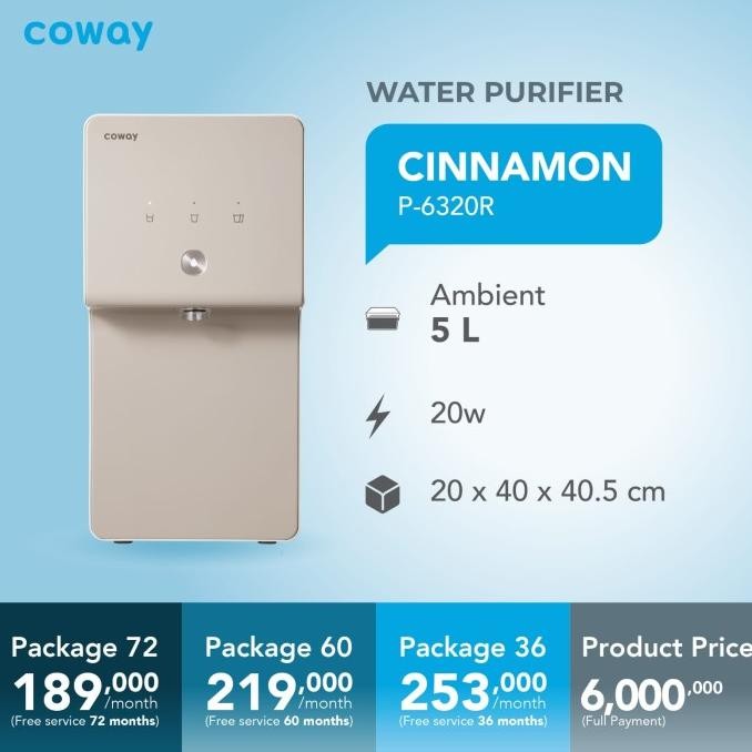 TERLARIS - Coway Cinnamon Dispenser RO Pemurni Air Water Purifier Paket 6 Bulan