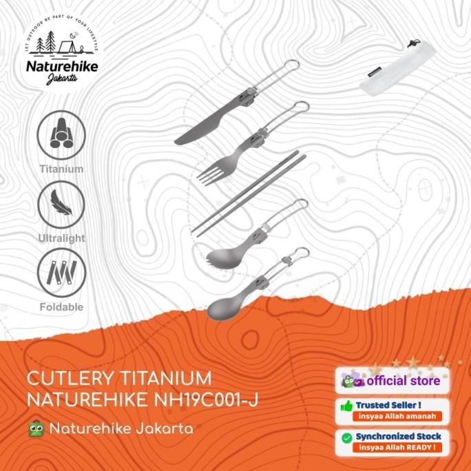 

Berkualitas CUTLERY TITANIUM NATUREHIKE NH19C001-J SENDOK GARPU SUMPIT PISAU