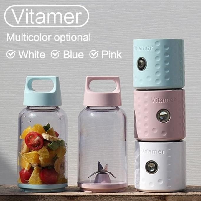 

Berkualitas ORIGINAL VITAMER Blender Juicer Portable 500ml 4 Mata Pisau BERGARANSI