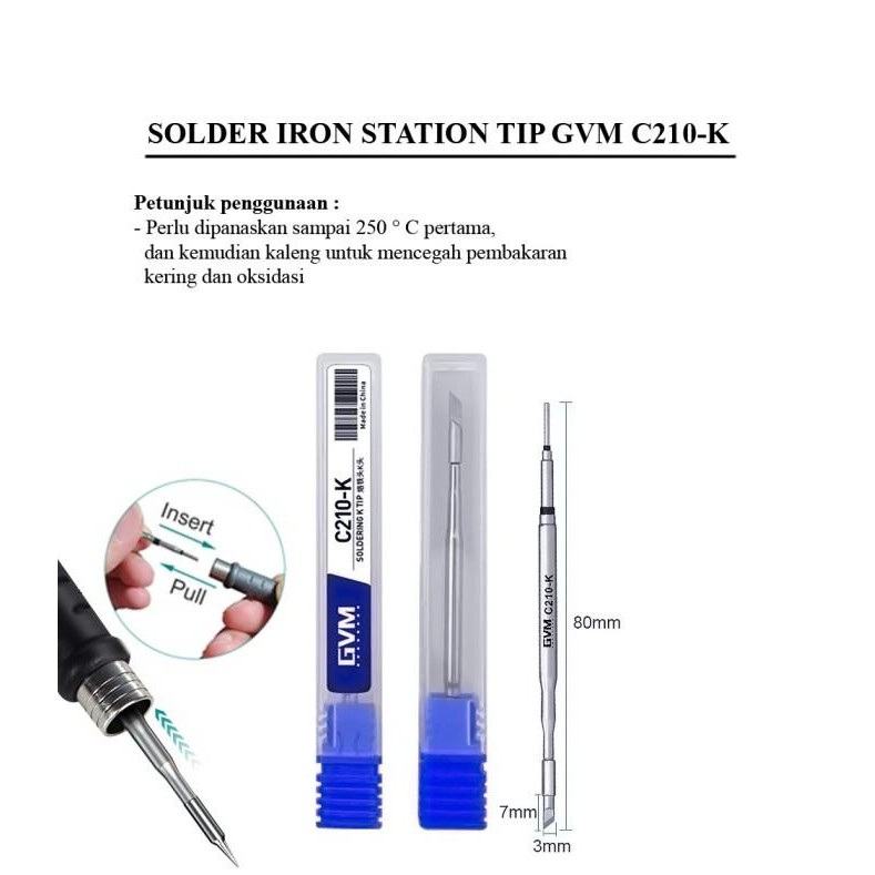 

Berkualitas MATA SOLDER STATION GVM C210 LURUS / BENGKOK / PISAU ORIGINAL