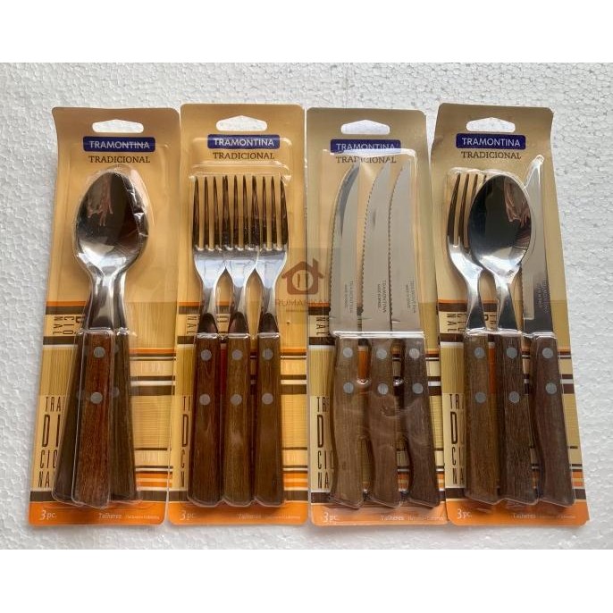 

Berkualitas Tramontina sendok garpu pisau steak set tradicional series