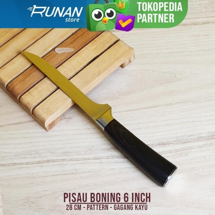 

Berkualitas Pisau Boning Knife Chef 28cm - Pisau Fillet Ikan Knife Damaskus 6inch