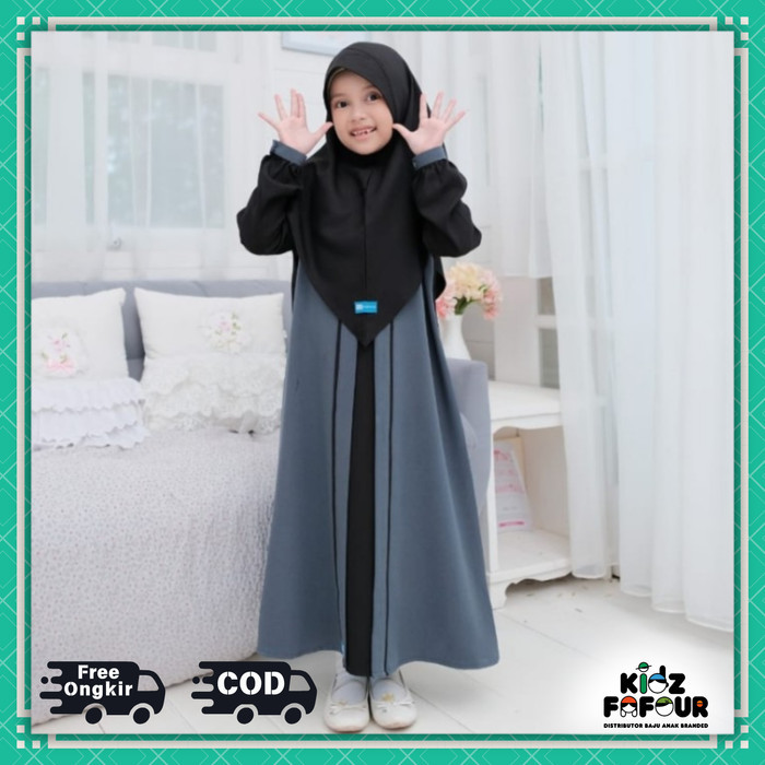 TERLENGKAP GAMIS HITAM SET ATHIYA BAJU MUSLIM ANAK PEREMPUAN REMAJA ORI NUBINTANG