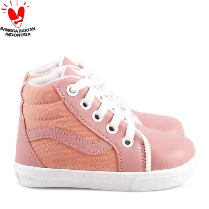 SEPATU SNEAKERS ANAK CEWEK TALI TINGGI BOOTS KANVAS