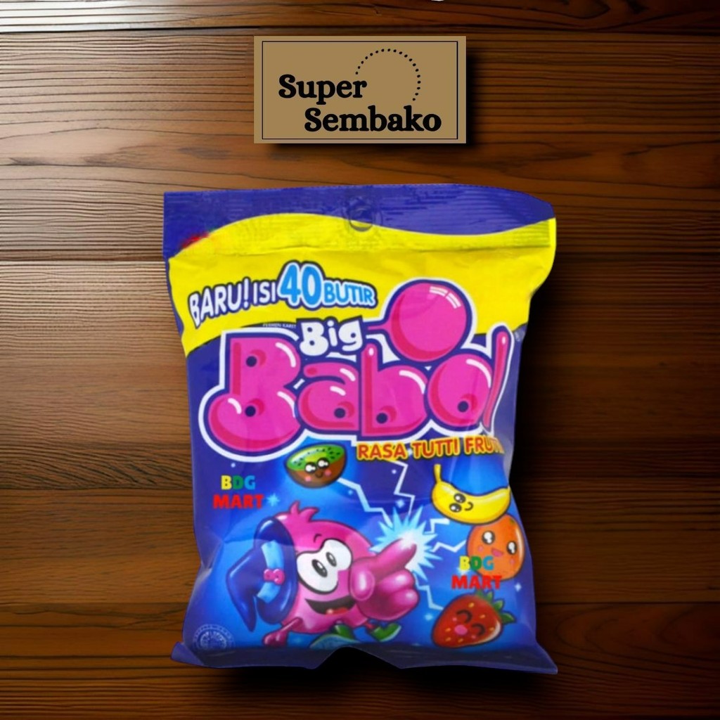 

PERMEN GULA KARET BIG BABOL RASA BUAH TUTTI FRUIT 140gr ISI 40 BUTIR BUNGKUS