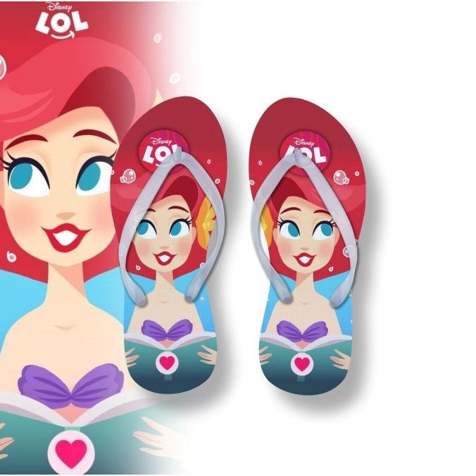 SANDAL JEPIT LUCU WANITA DEWASA PUTRI DUYUNG MERMAID DISNEY