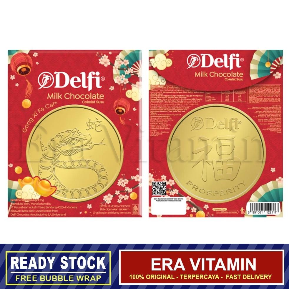 

(BOX) DELFI Gold Coin Milk Chocolate Imlek CNY Chococoin isi 10 pcs koin coklat ular