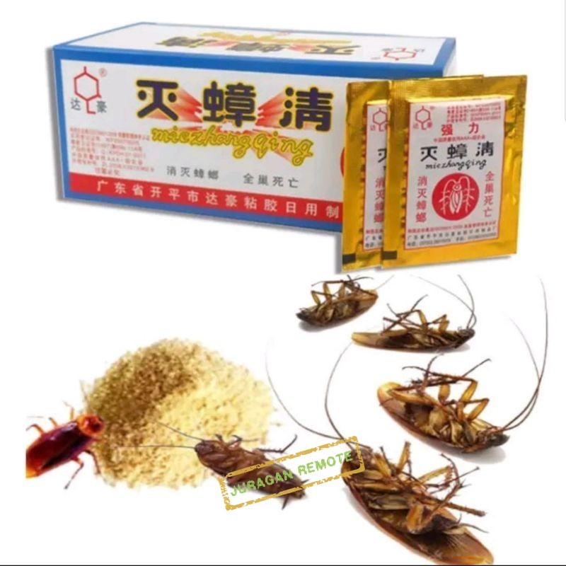 MieZhangQing Bubuk Racun Pembasmi Kecoa Ampuh Serbuk Racun Anti Kecoa / Racun Kecoa / Obat Pembasmi 