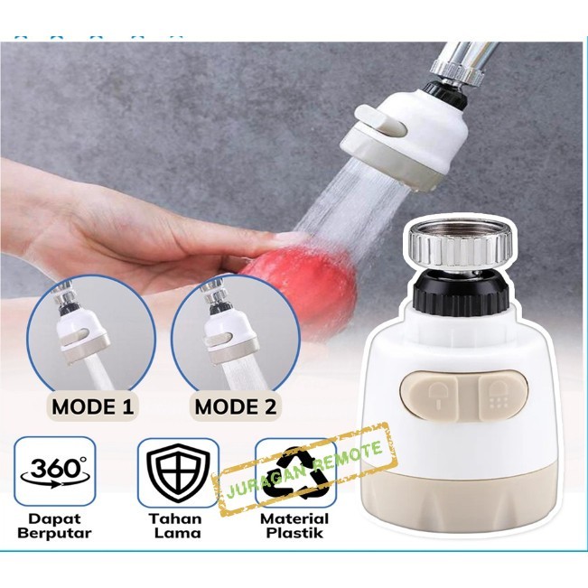 Sambungan Kran Air SWS Wastafel 360 Derajat 2 Mode Filter Keran Spray Busa Sprayer Sink Cuci Piring
