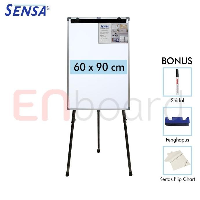 

TERLARIS - Flip Chart / Flipchart / Papan Presentasi Non Magnet Sensa 60 x 90 cm
