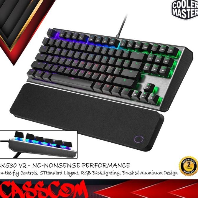 TERBARU - Cooler Master CK530 V2 TKL RGB Mehcanical Keyboard Gaming CK-530