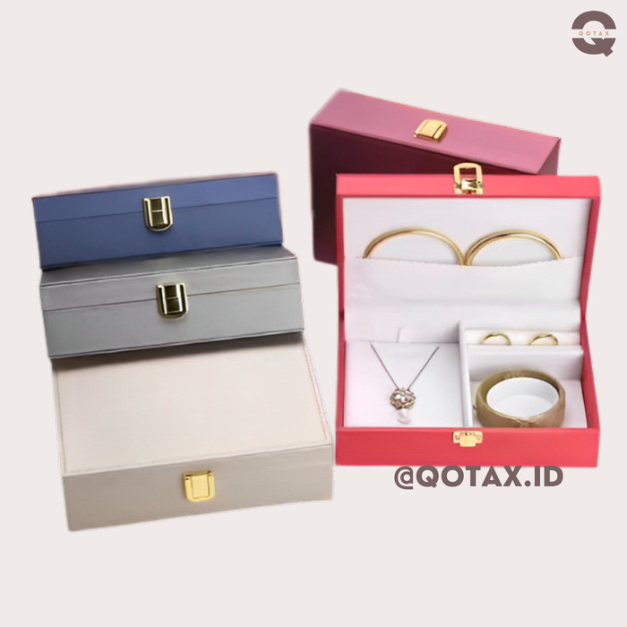 Kotak Perhiasan Mewah Satin / Jewelry Box Set / Jewelry Set Handle