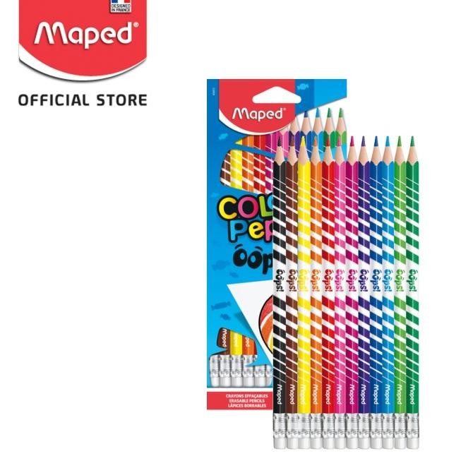 

MAPED PENSIL WARNA MEWARNAI ERASABLE OOPS ISI 12 WARNA