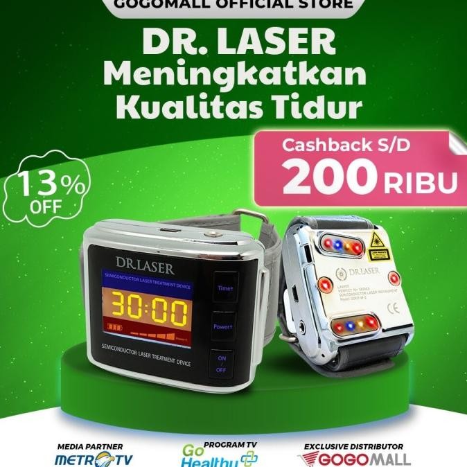 Dr Laser Perfect 10 Plus - 10 Titik Mata Laser Kombinasi 3 Warna - Alat Terapi Laser Bantu Melancark