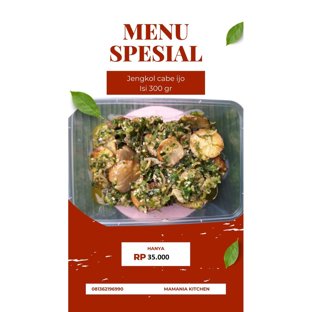

MAMANIA KITCHEN - JENGKOL CABAI IJO 300GR - HALAL