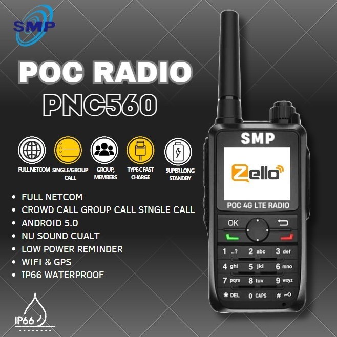 Walkie talkie HT POC SMP by motorola + POC Global permanen
