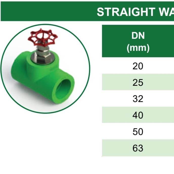 Promo STRAIGHT WAY VALVE PPR rucika GATE VALVE PPR COD