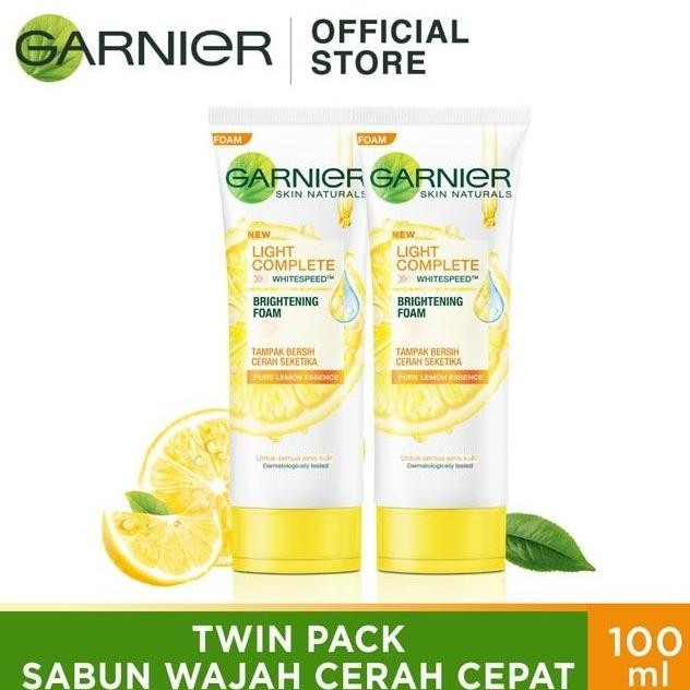 

TERSEDIA GARNIER LIGHT COMPLETE WHITE SPEED FOAM 100ML TWIN PACK