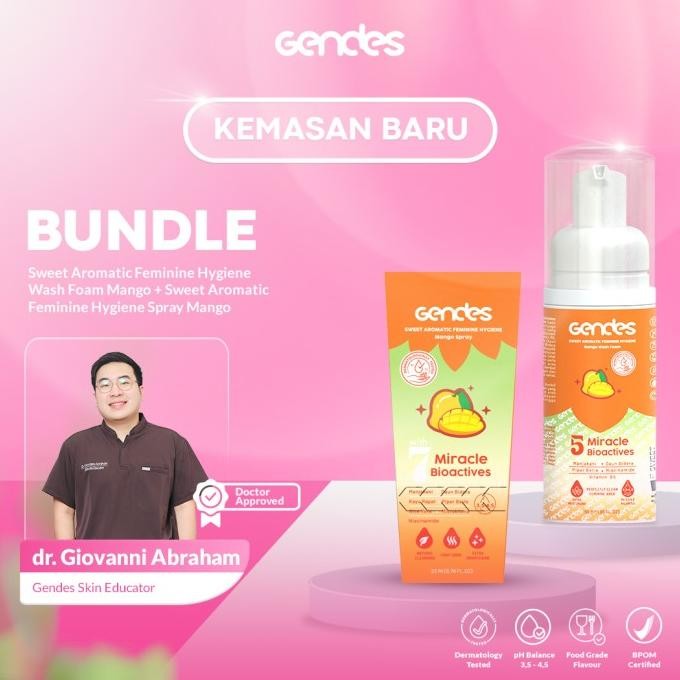 

TERSEDIA BUNDLING GENDES SWEET AROMATIC FOAM MANGO DAN SPRAY