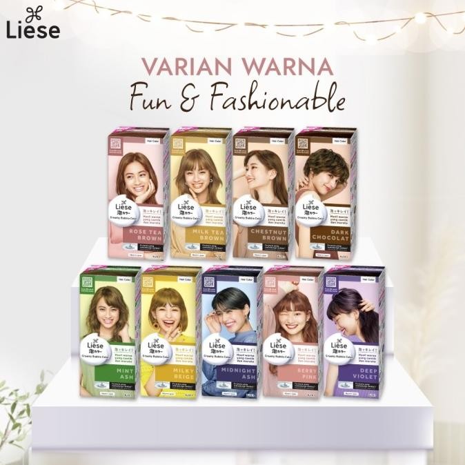 

TERSEDIA LIESE BUBBLE HAIR COLOR FOAM CAT PEWARNA RAMBUT PERMANENT HAIR DYE