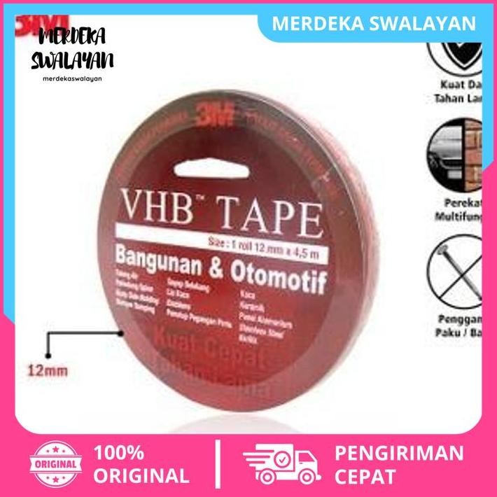 

DOUBLETAPE 3M VHB DOUBLE TAPE 12 MM X 4.5 M CUCI GUDANG BY MERDEKA SWALAYAN !!!