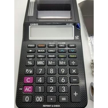 

TERBARU - Casio HR-8RC & 4pc Baterai AA Panasonic ~Kalkulator Printer-Calculator