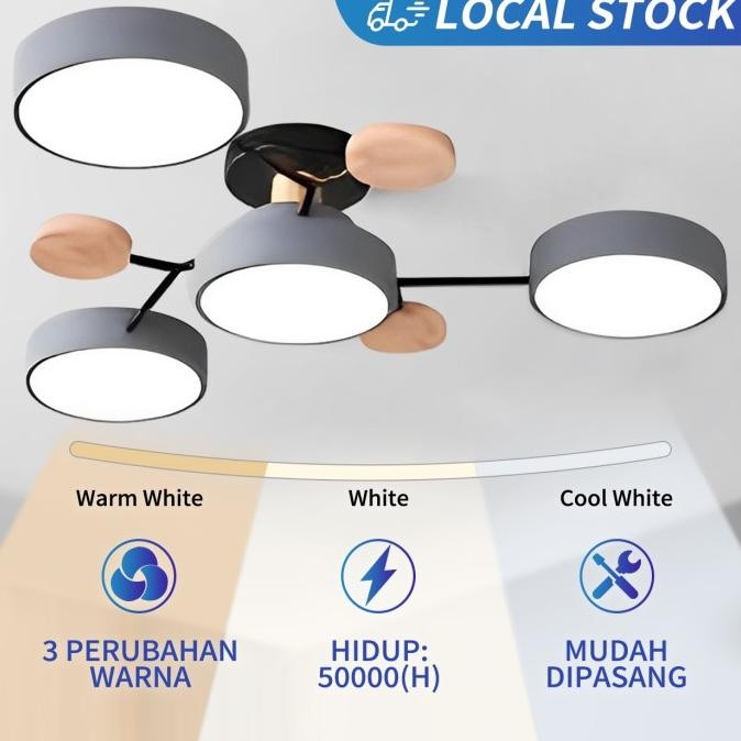 Lampu Gantung Nordik/Lampu Gantung Minimalis/3 Warna Lampu Gantung LED JS
