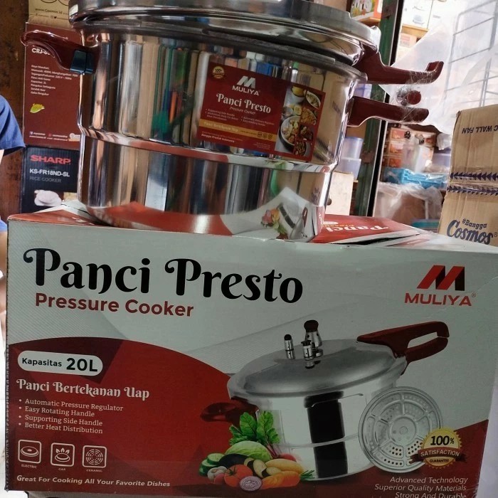 TERBARU panci presto 20 liter / pressure cooker stainless Mulya 20 L
