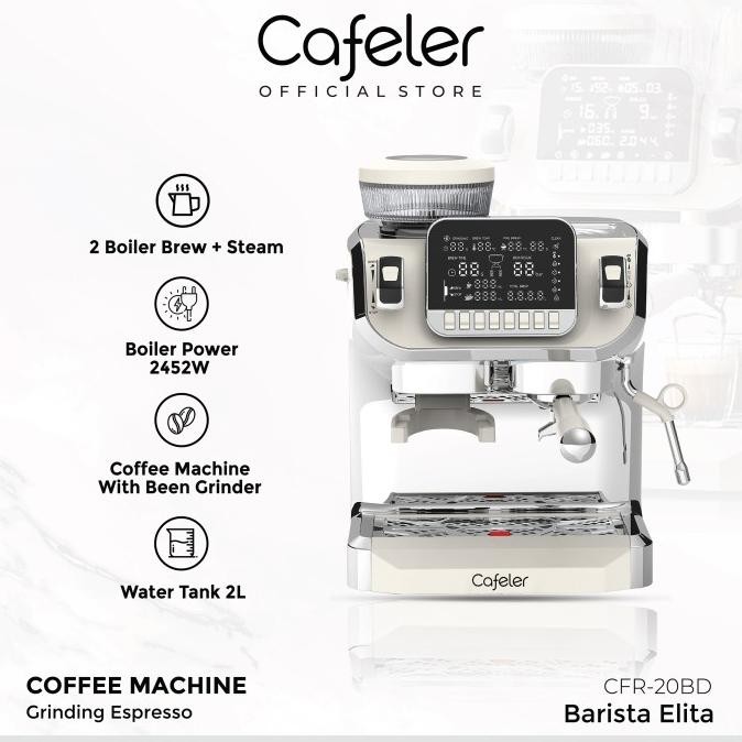 CAFELER MESIN KOPI ESPRESSO 2 BOILER COFFEE MAKER SMART SCREEN KONTROL ORIGINAL DAN TERPERCAYA