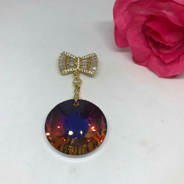 Bros Peniti Dagu Hijab Kristal Swarovski asli