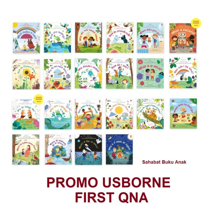 

TERBARU! Buku Usborne Lift The Flap First QnA Question and Answer Collection
