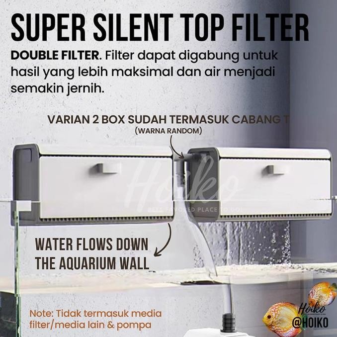 Mesin Box Filter Atas 3 Layer Aquarium Top Filter Talang Atas Akuarium [terbaik]