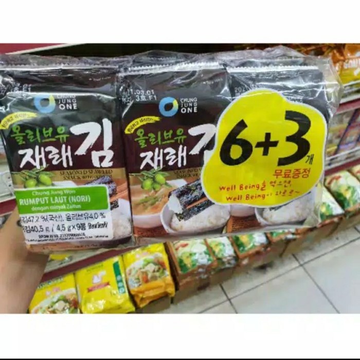 

Rumput laut sushi Nori / seaweed korea 6+3 / manjun