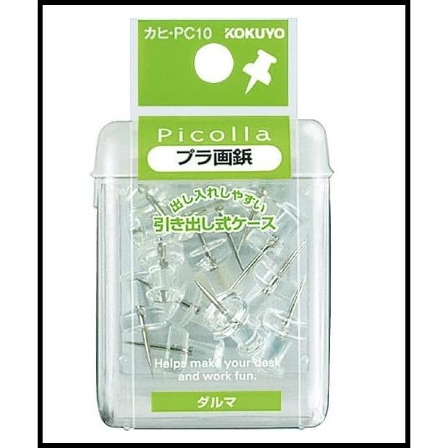 

Kokuyo Picolla - Kahi-Pc10 - Push Pin White Transpatant