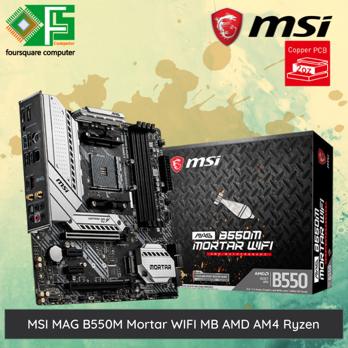 BISA GOSEND! MSI MAG B550M MORTAR WIFI / MOTHERBOARD MSI MAG B550M MORTAR WIFI