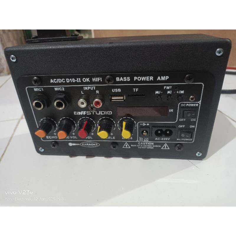 POWER AMPLIFIER BLUETOOTH + KARAOKE TINGGAL PAKAI SIAP BUNYI AC/DC