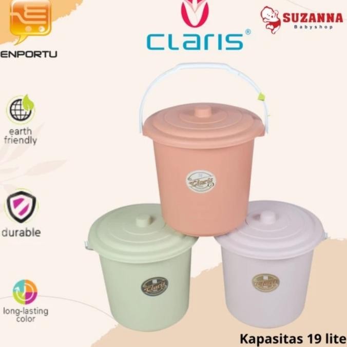 CLARIS EMBER PLASTIK 19 LITER  + TUTUP 1201T