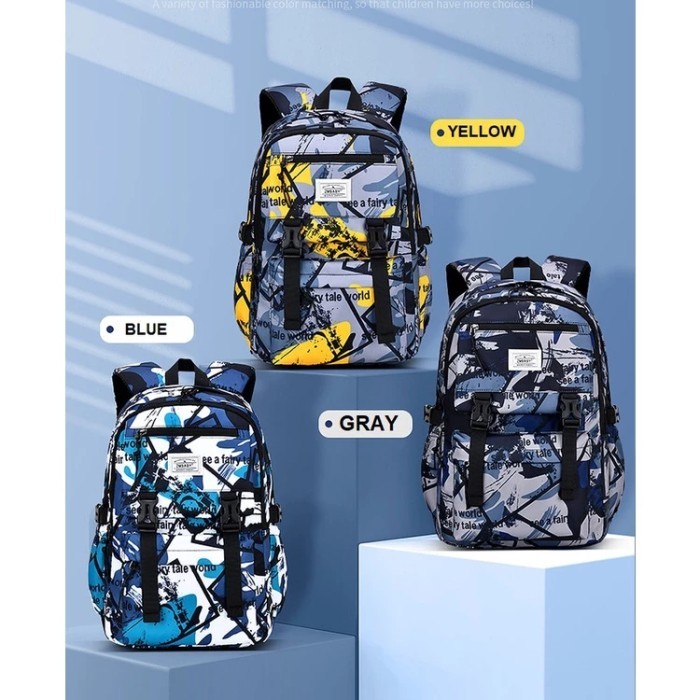 TERBARU Tas Sekolah anak Laki-Laki SD SMP SMA/Tas Ransel Anak Anti Air Premium