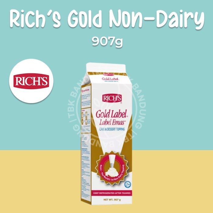 

BIG SALE Rich Gold Label Whipping Cream Non Dairy 907gr Kode 27