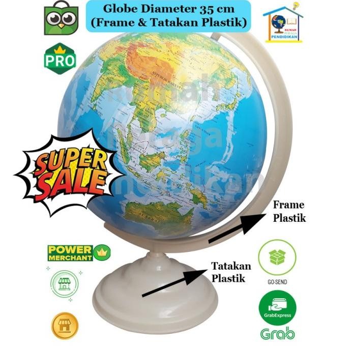 

GLOBE (BOLA DUNIA) 35 CM (KHUSUS PENGIRIMAN DENGAN GOJEK/GRAB INSTANT)