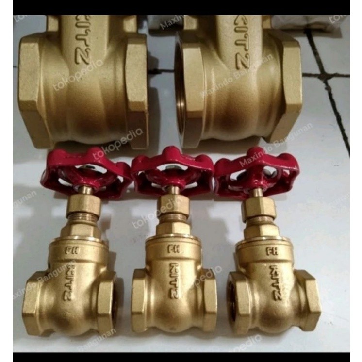 Gate valve kuningan 1/2" inch KITZ Asli HQ