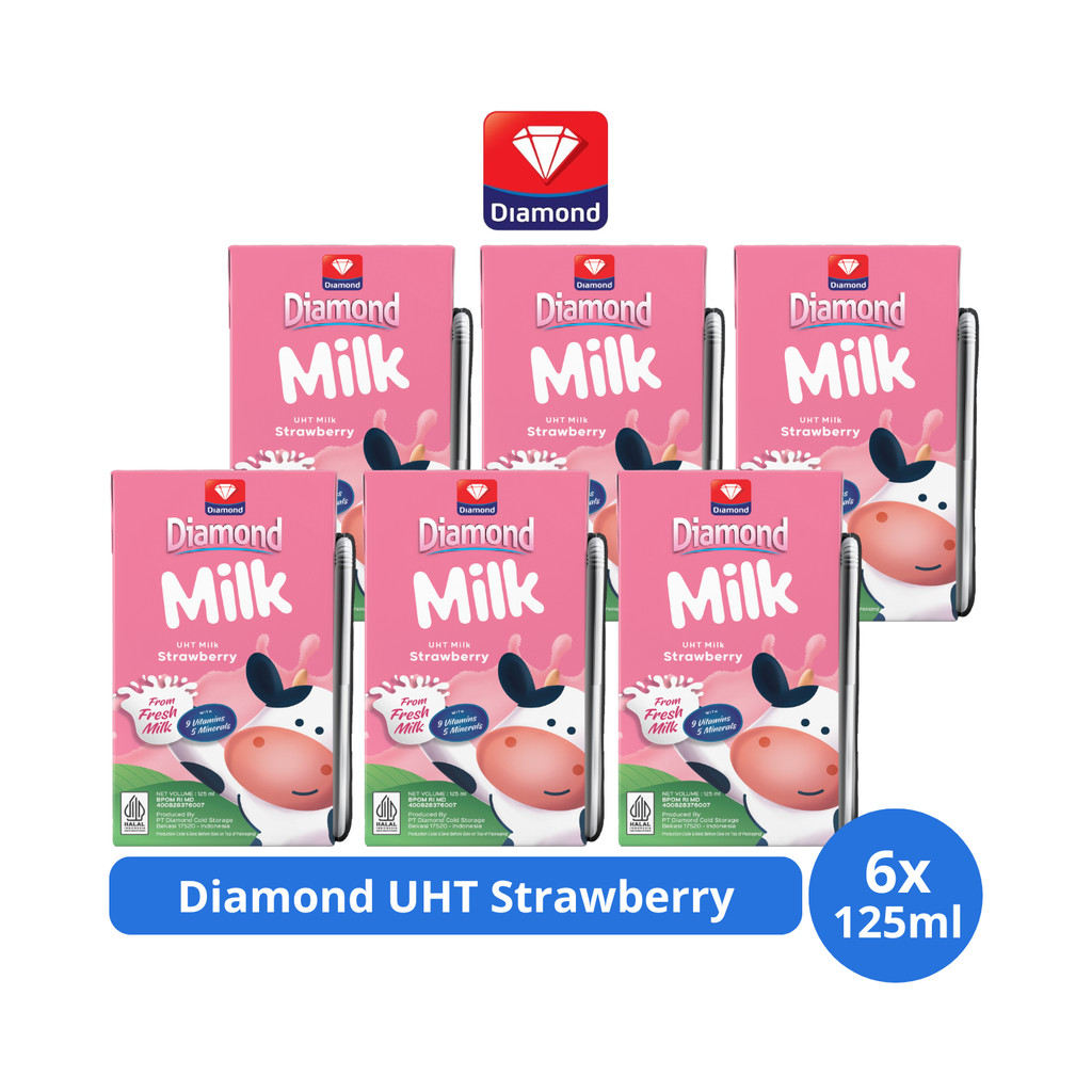 

Diamond Milk Susu UHT Strawberry 125ml x 6 pcs