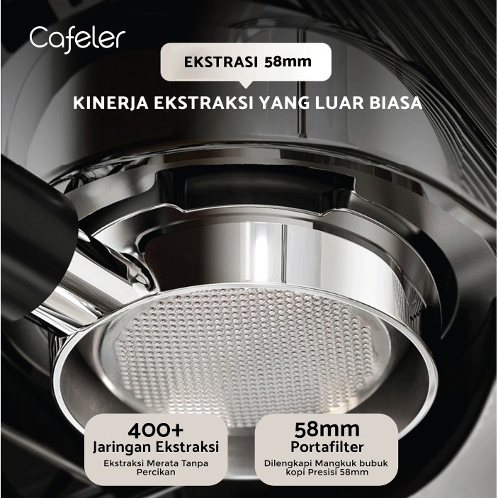 BOOM SALE Cafeler Mesin Kopi Espresso 2 Boiler Coffee Maker Otomatis Kontrol