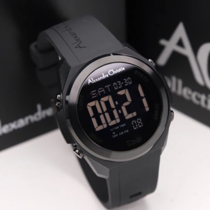 Alexandre Christie Ac 9342 Full Black Digital Ac9342 Uni Murah