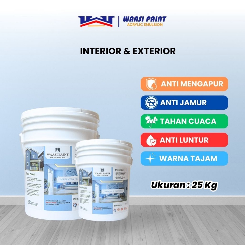 ORI Cat Tembok 25 kg full isi murah berkualitas Interior & Eksteriori anti luntur dan mengapur