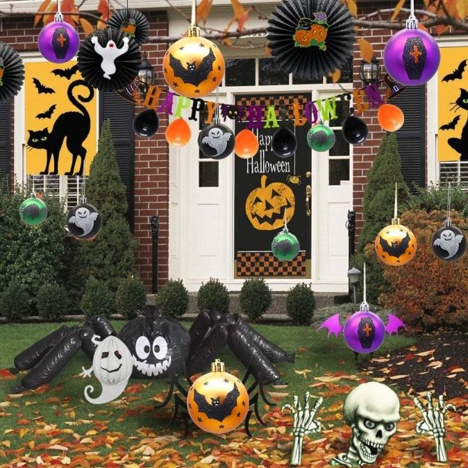 

Sale! 12 Pcs Halloween Globos Bola Gantungan Dekorasi