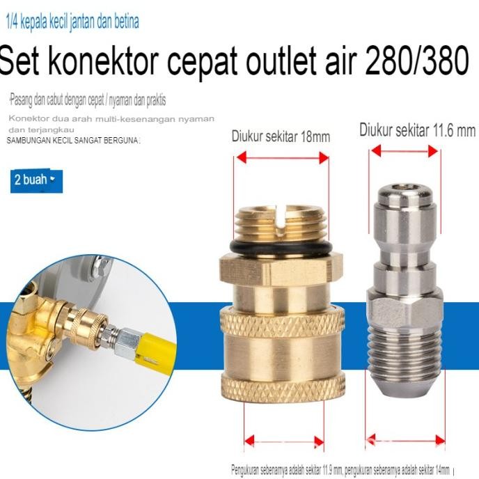 

M18 X M14 FEMALE 380 TYPE WATER OUTLET QUICK CONNECTION SET SIAP KIRIM